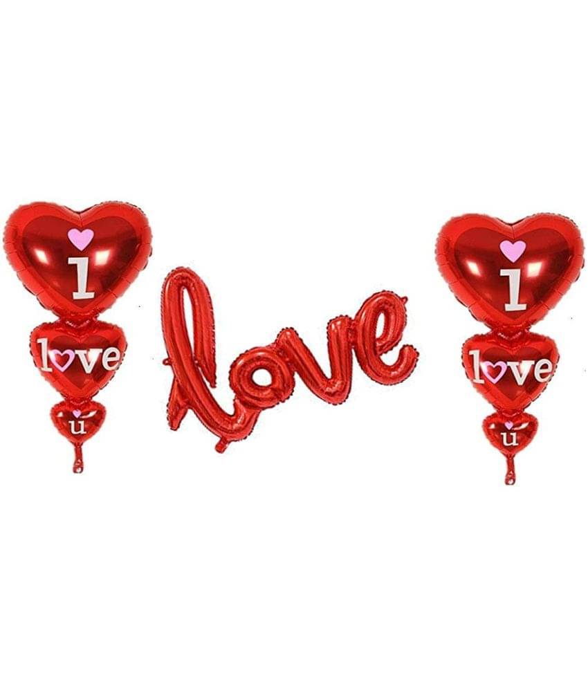 Blooms Mall I Love u Foil Balloon(Triple Heart) + Red Love Cursive specially designed for your loved ones and spread love, glitter, and happiness around you. Blooms Mall I Love u Foil Balloon(Triple Heart) + Red Love Cursive specially designed for your loved ones and spread love, glitter, and happiness around you.