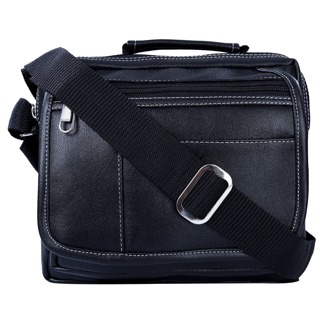Leather World - Black Solid Messenger Bags - Handbags | Buy online on ZillyBuy
