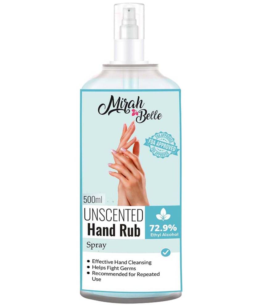     			Mirah Belle Unscented - Hand Rub Sanitizer Spray Sanitizers 500 mL Pack of 1