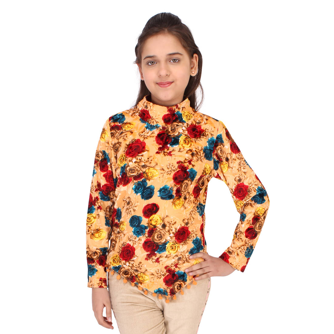     			Cutecumber Girls Velvet Tops ( Yellow )