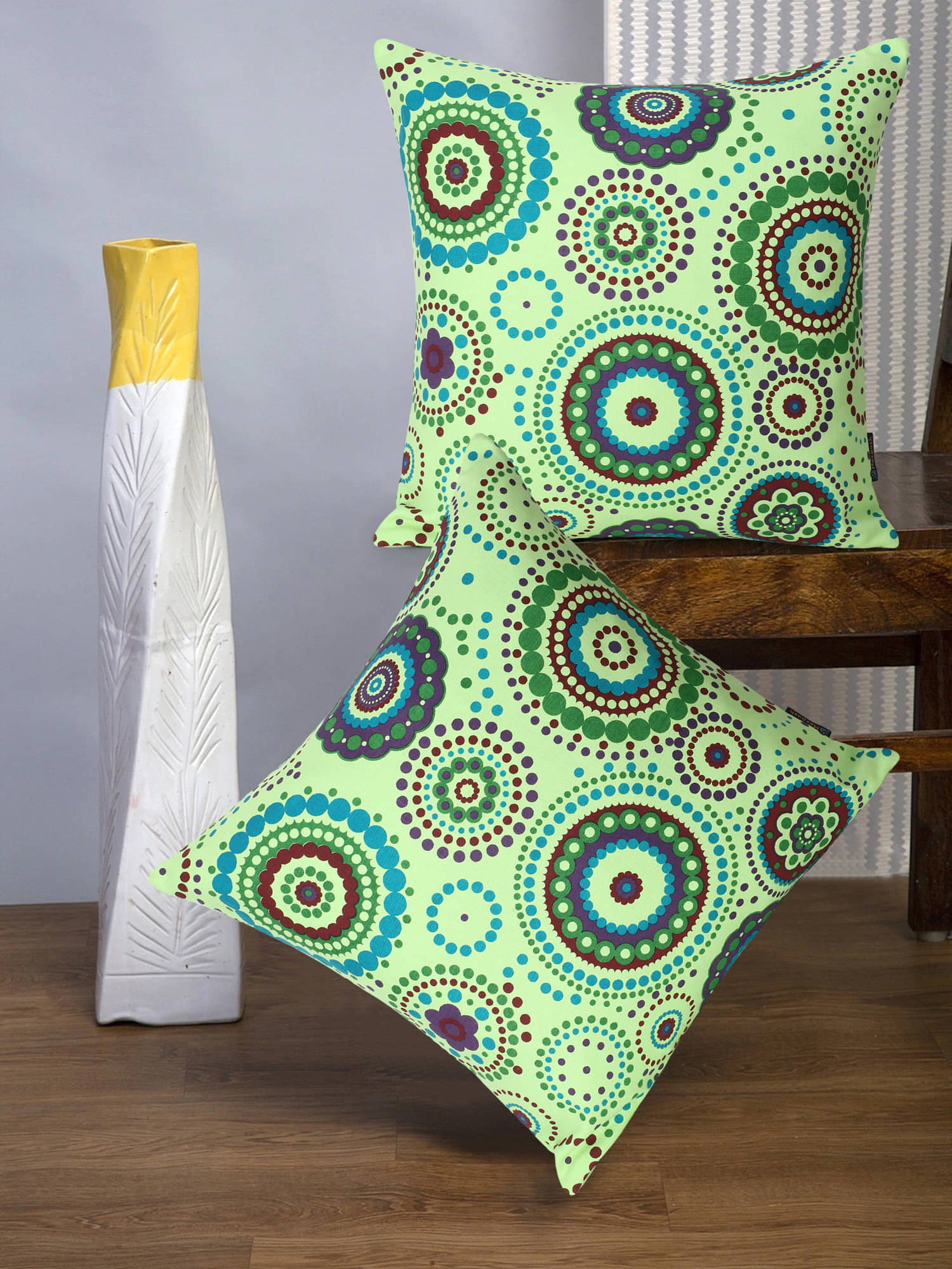     			mezposh Set of 2 Others Cushion Covers 50X50 cm (20 X 20)