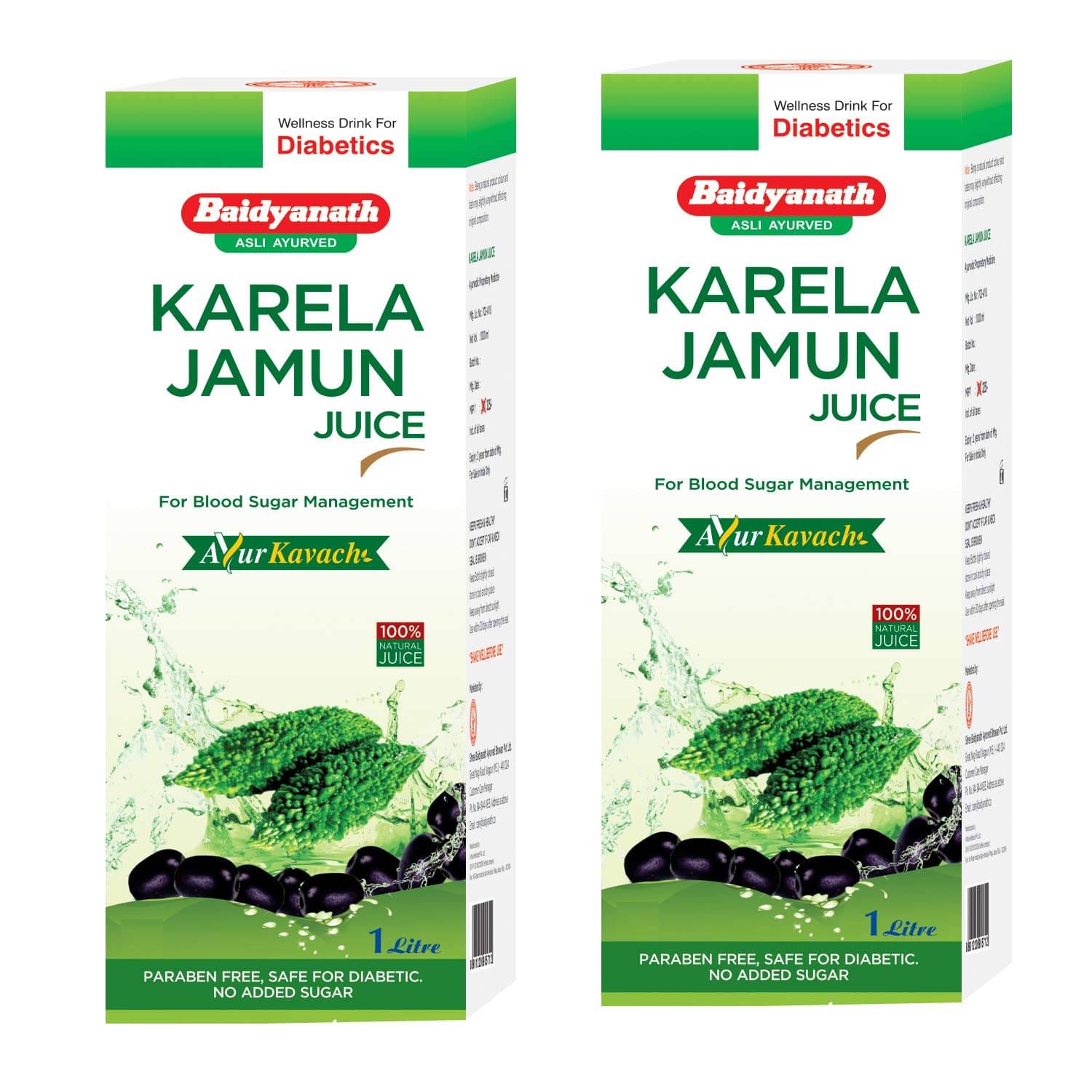     			Baidyanath Karela Jamun Juice Liquid 1 l Pack Of 2