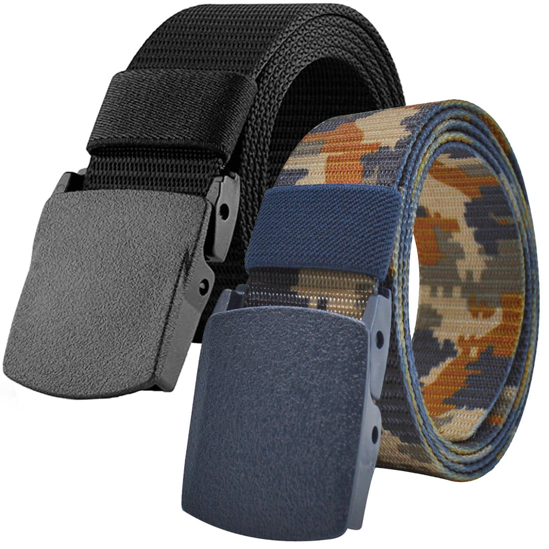 Loopa Multi Nylon Casual Belt Pack of 2