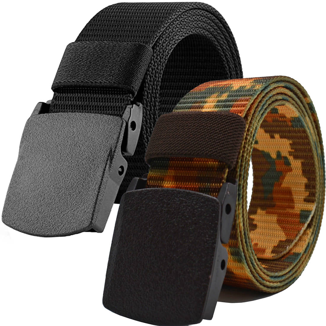 Loopa Multi Nylon Casual Belt Pack of 2