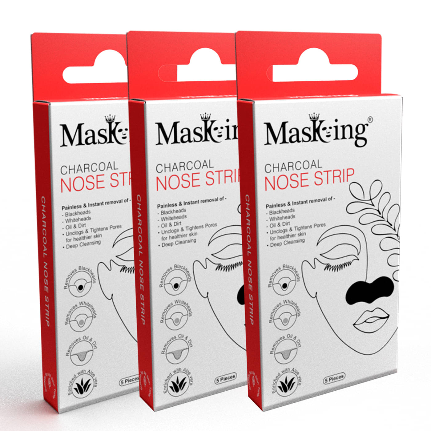     			Masking - Blackheads and Whiteheads Removal Cleanser For All Skin Type ( Pack of 3 )
