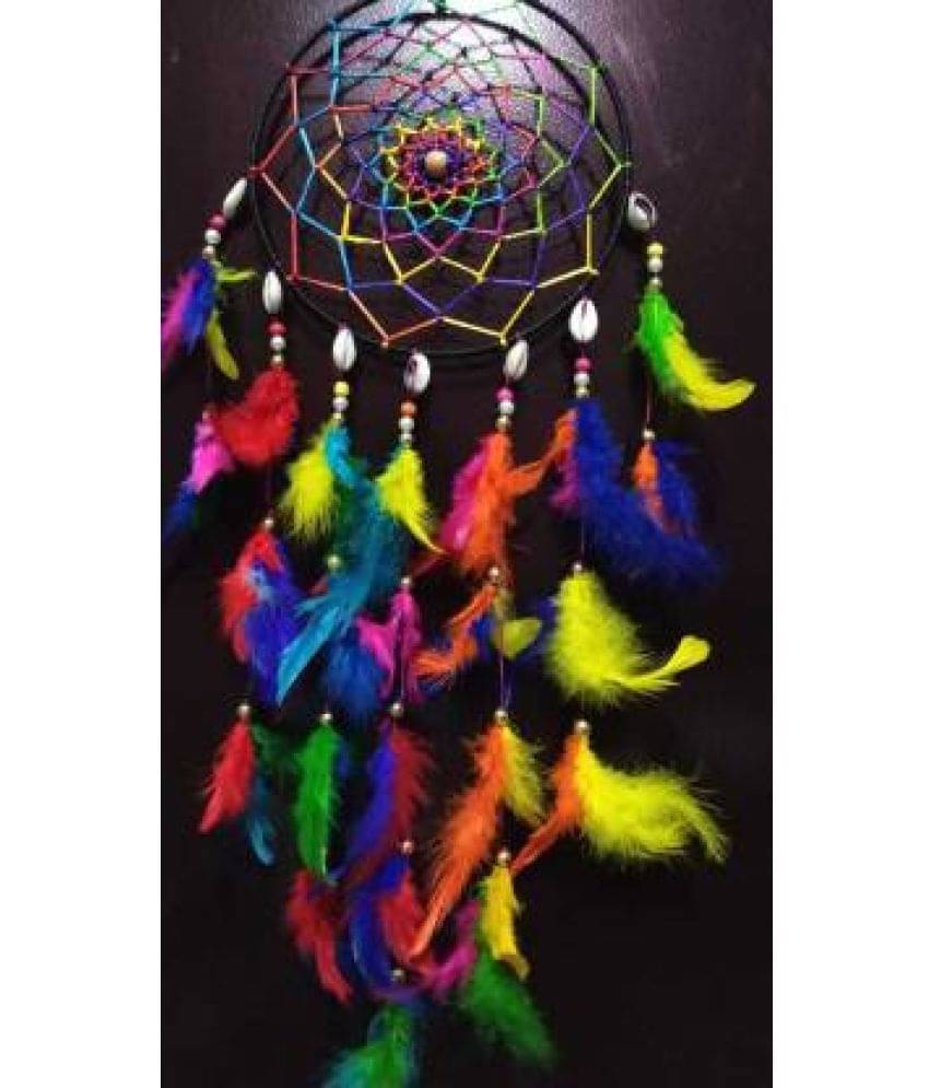 new lucky Feather Multicolour Dream Catcher - Pack of 1 ( X cms )     			new lucky Feather Multicolour Dream Catcher - Pack of 1 ( X cms )