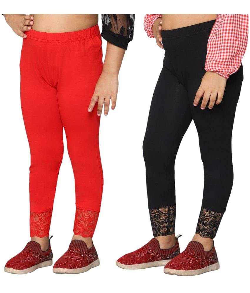     			2K Kids Pack of 2 Girls Viscose Leggings ( Multi )