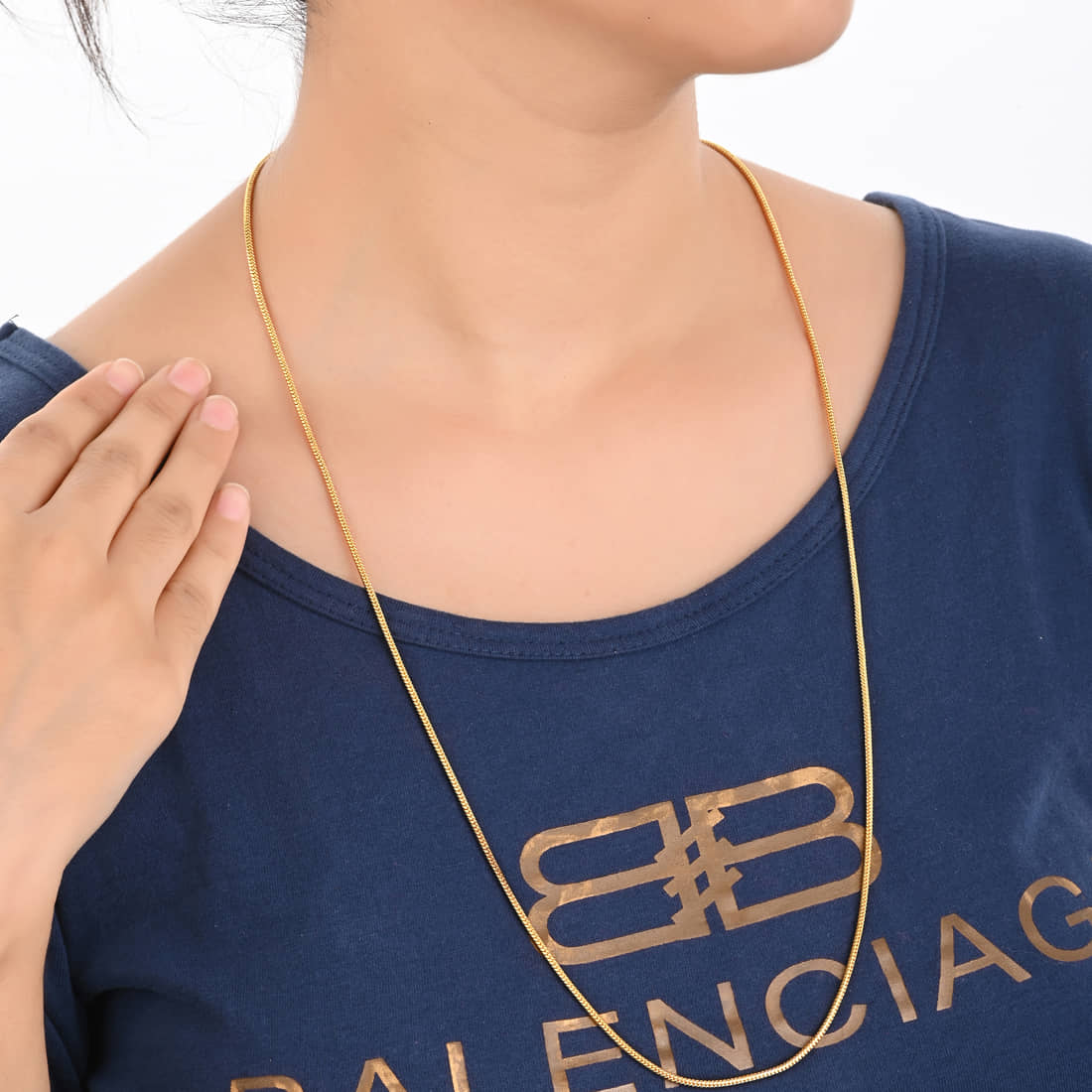 AanyaCentric 28inches Long Gold Plated Fashion Chain