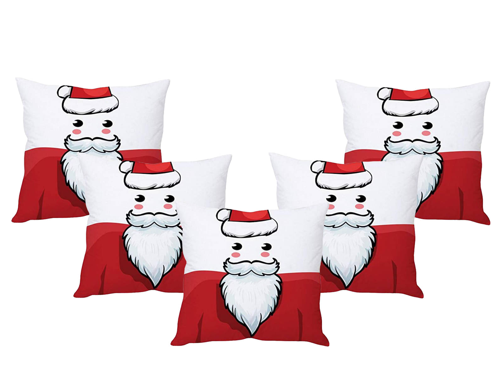 Aazeem Set of 5 Polyester Cushion Covers 40X40 cm (16X16) Aazeem Set of 5 Polyester Cushion Covers 40X40 cm (16X16)