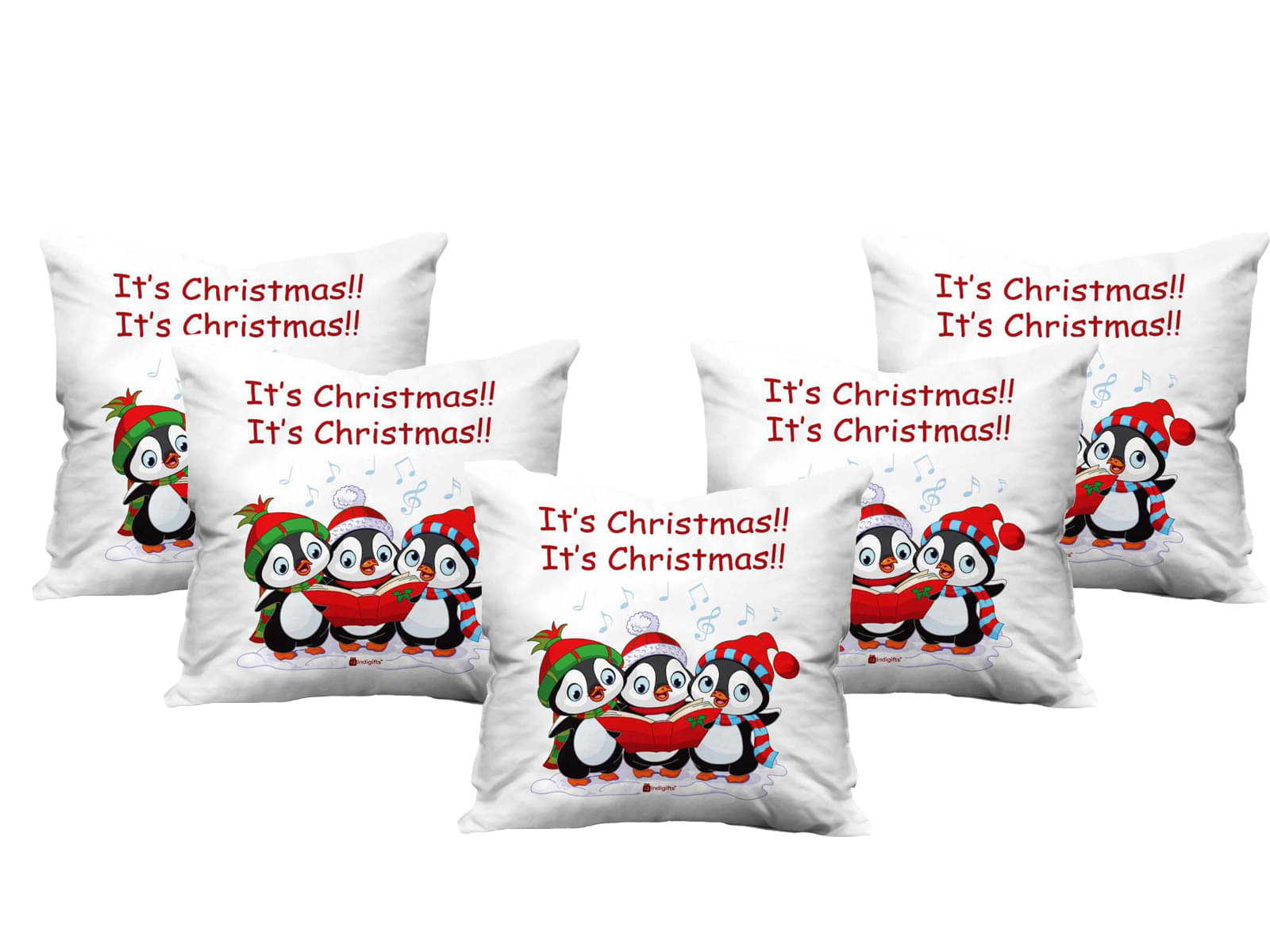 Aazeem Set of 5 Polyester Cushion Covers 40X40 cm (16X16) Aazeem Set of 5 Polyester Cushion Covers 40X40 cm (16X16)