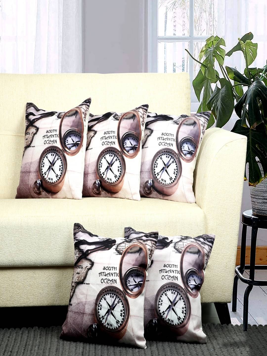 BELLA TRUE Set of 5 Cushion Covers Floral Themed BELLA TRUE Set of 5 Cushion Covers Floral Themed