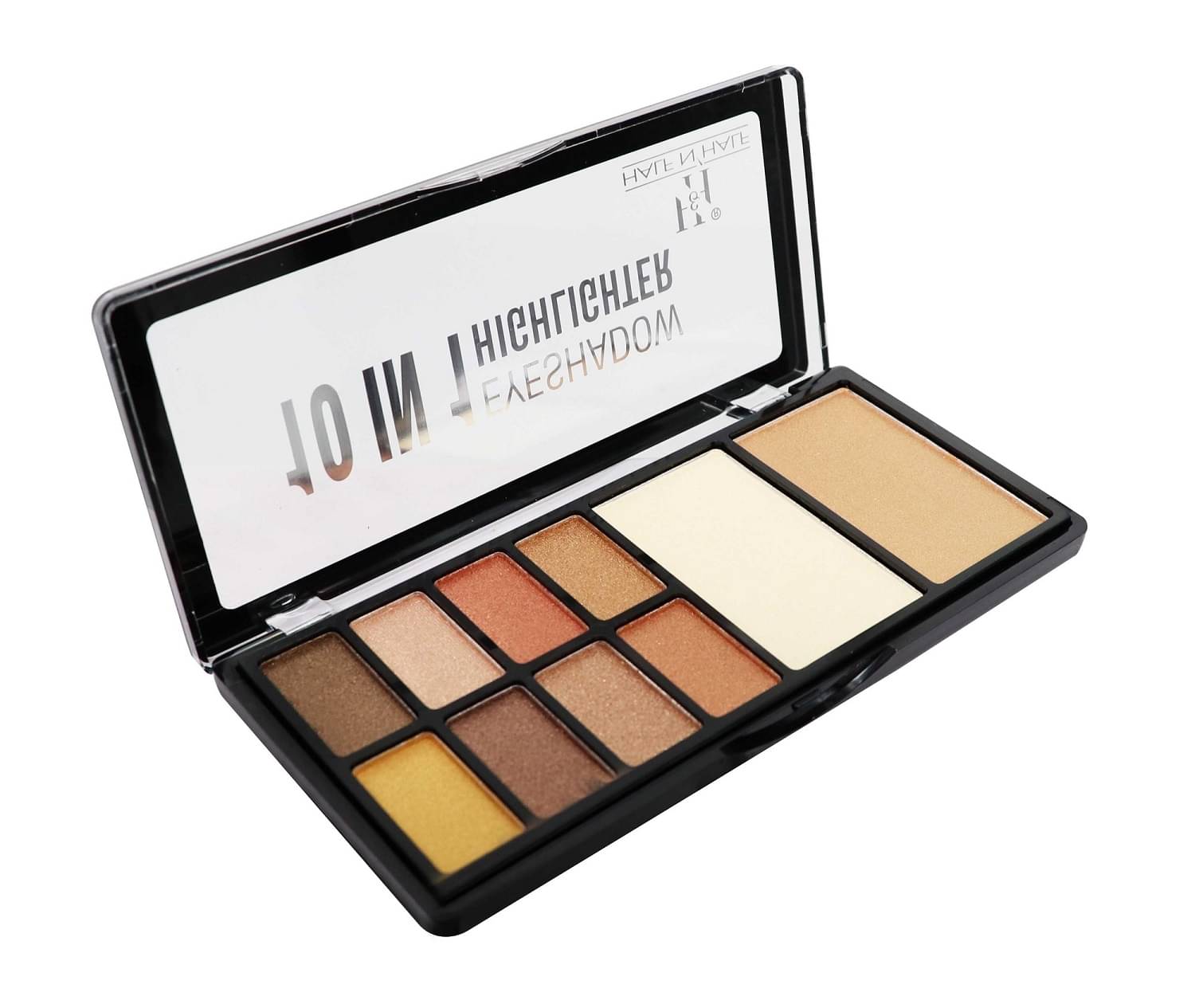     			Half N Half 10 in 1 Eyeshadow & Highlighter Makeup Kit, Pressed Powder, Multicolor Palette-04 (23g)