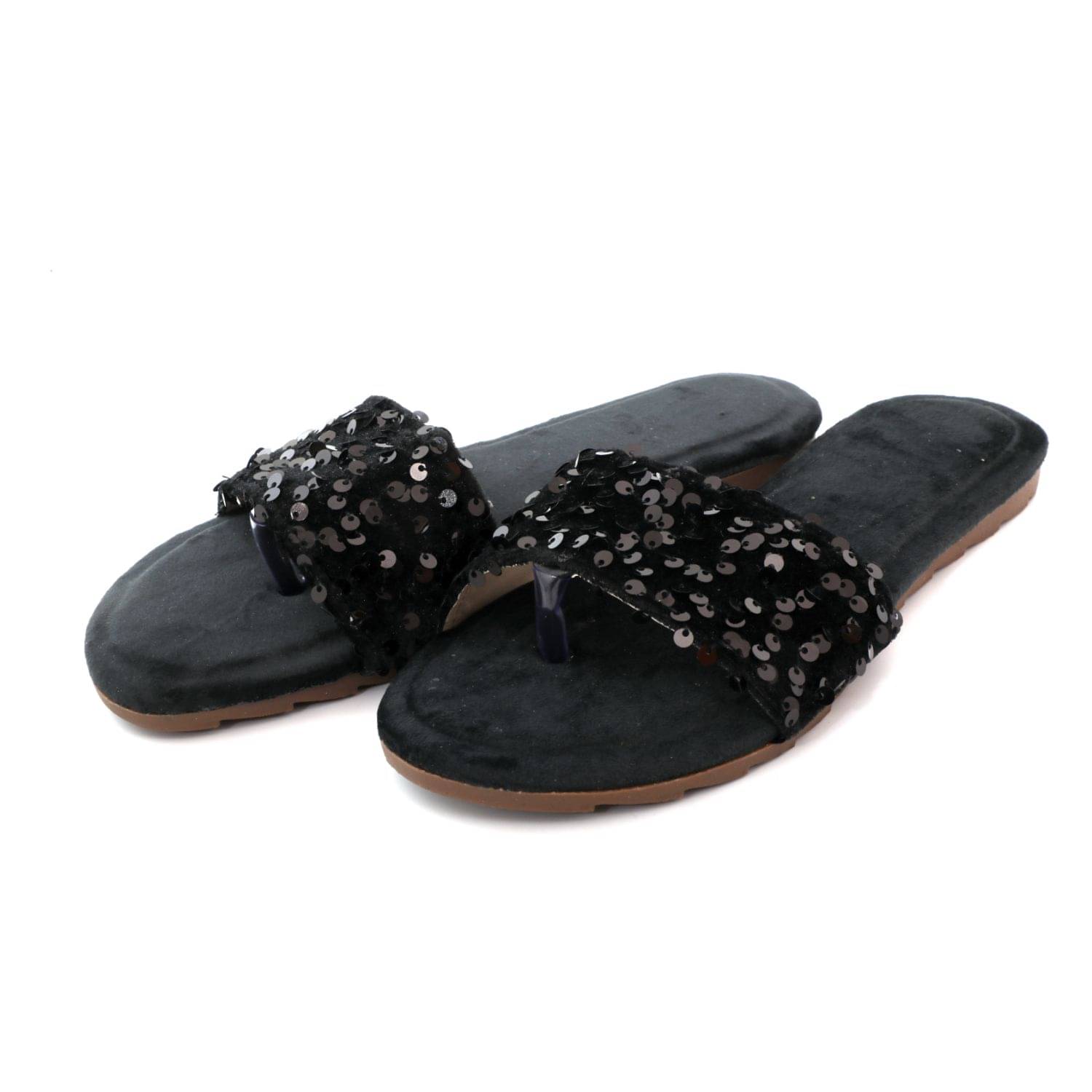     			Anjaneya Creations Black Flats