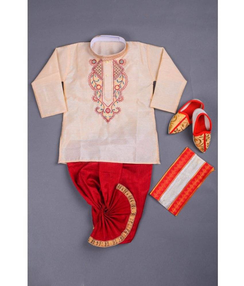     			JCT DRESSES Baby Boys Cotton Blend Kurta Sets ( Pack of 1 , Multicolor )