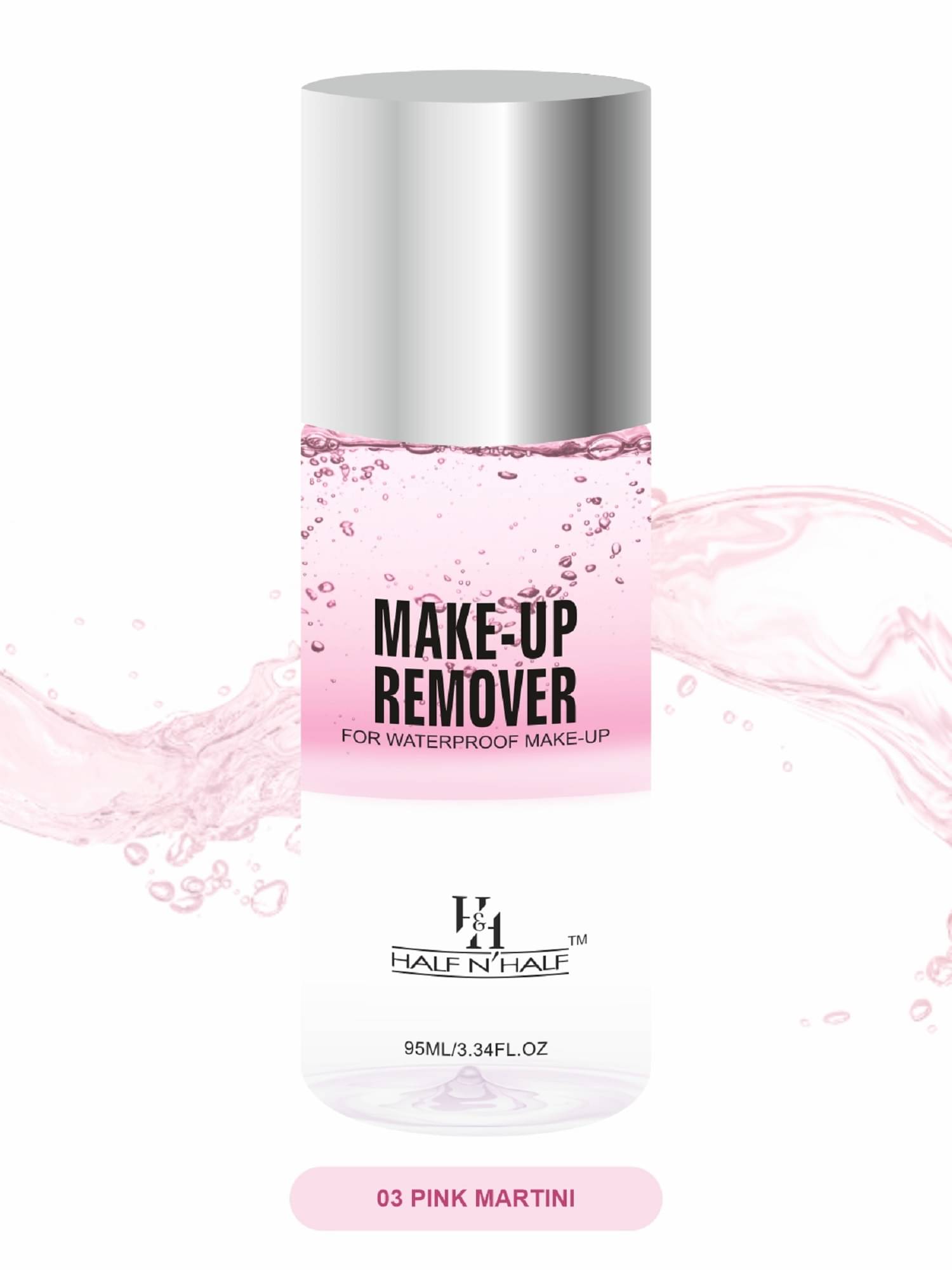     			Half N Half Makeup Remover for Waterproof Makeup, Pink Martini (95ml)