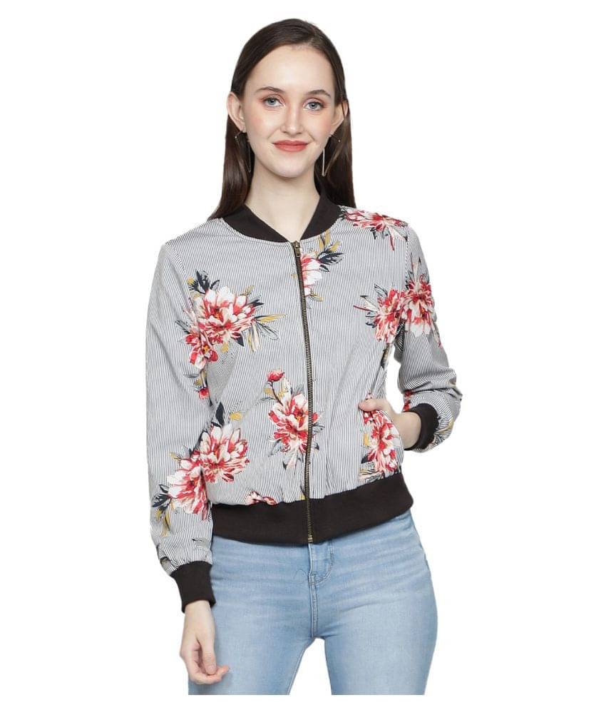 NUEVOSDAMAS Polyester Multi Color Bomber Jackets Single NUEVOSDAMAS Polyester Multi Color Bomber Jackets Single