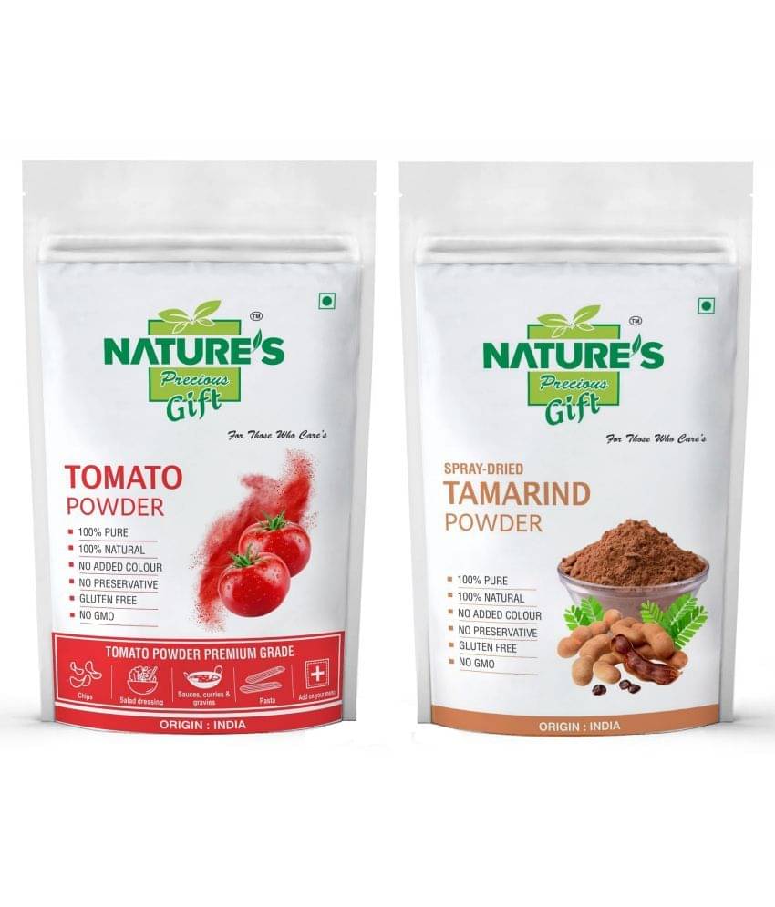 Natures Gift Tomato Powder & Tamarind Powder | Spray-Dried | Ready to Use Powder 100 gm Pack of 2     			Natures Gift Tomato Powder & Tamarind Powder | Spray-Dried | Ready to Use Powder 100 gm Pack of 2