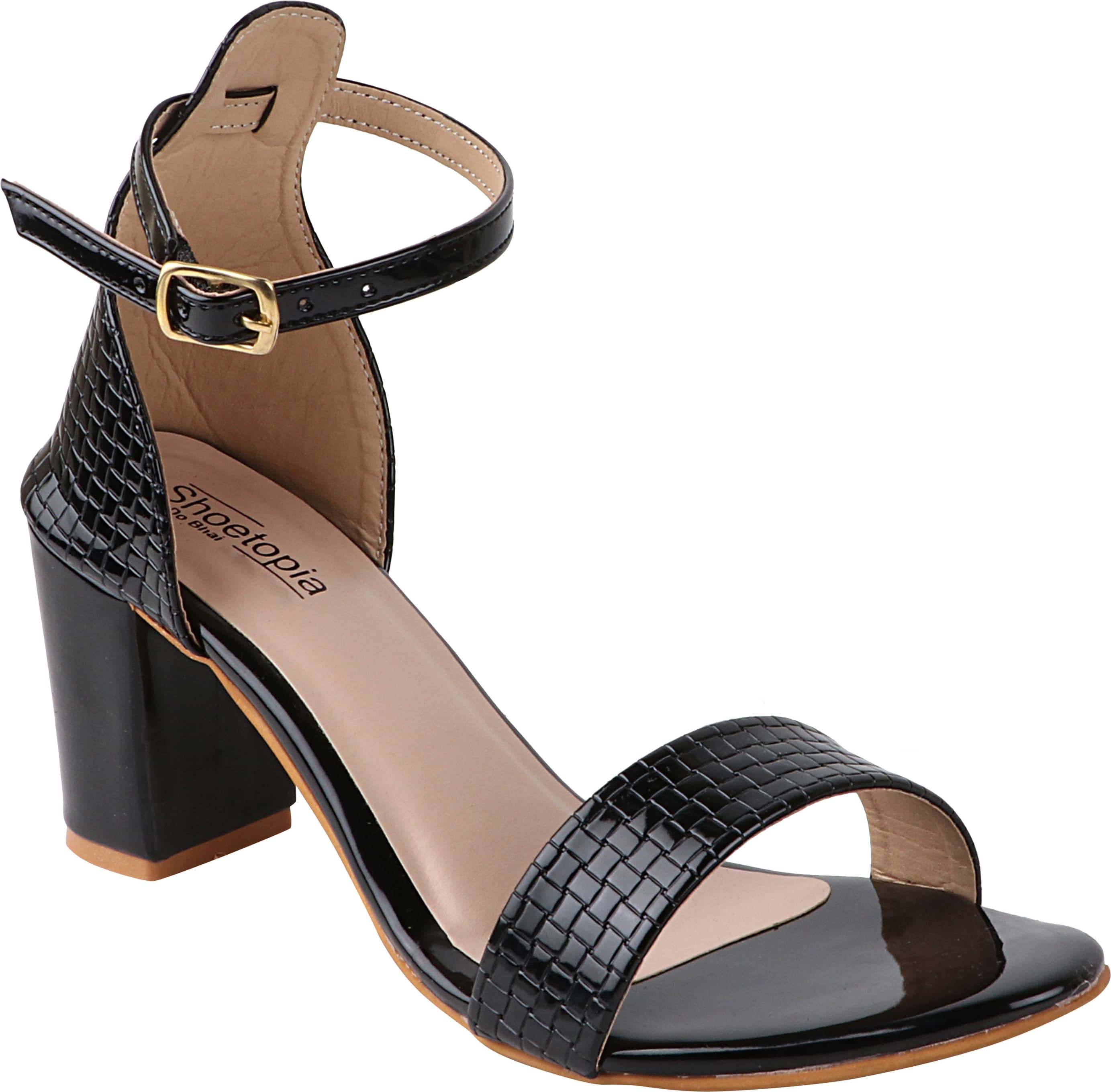 Shoetopia - Black Women's Sandal Heels - Heels | Buy online on ZillyBuy