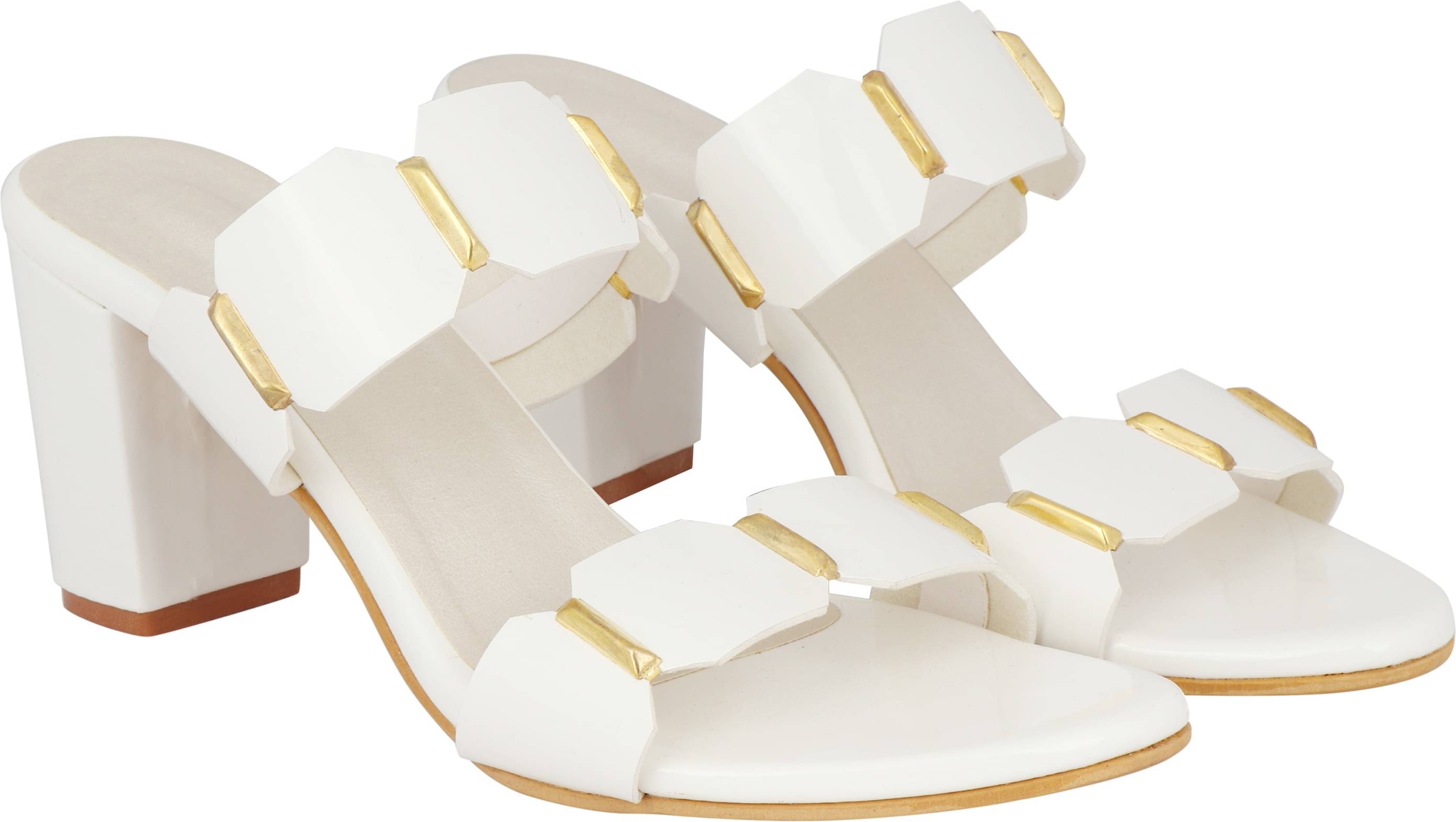     			Shoetopia - White Women's Sandal Heels