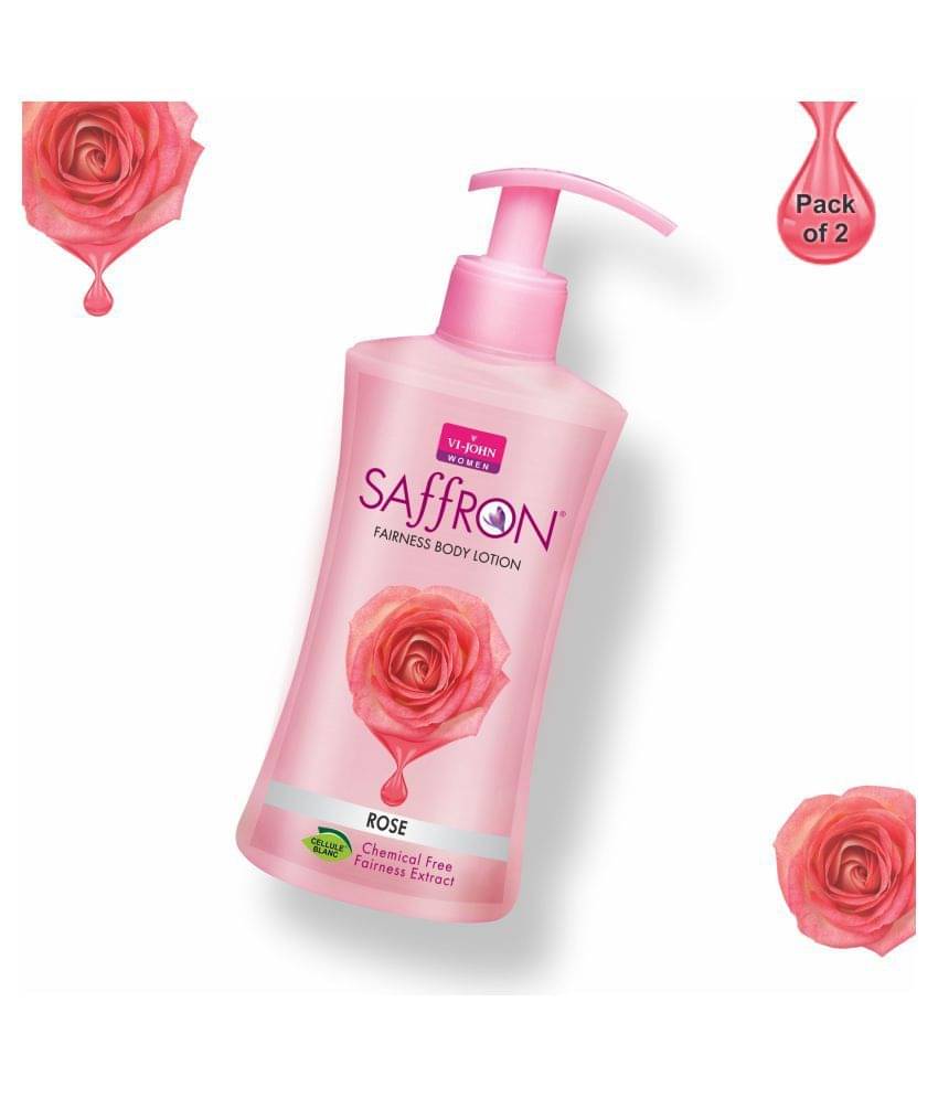     			VI-JOHN Saffron Fairness Body Lotion Rose 250ml Pack of 2