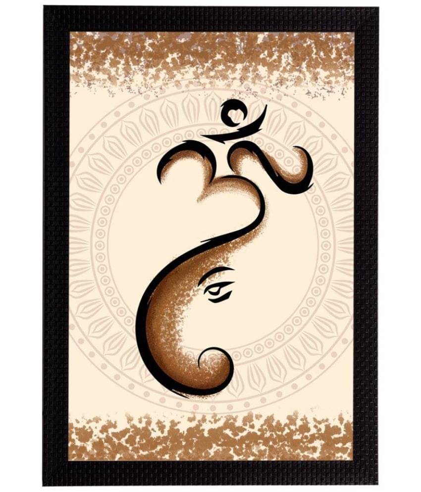 eCraftIndia Brown Lord Ganesha Satin Matt Texture UV Art Wall Painting eCraftIndia Brown Lord Ganesha Satin Matt Texture UV Art Wall Painting