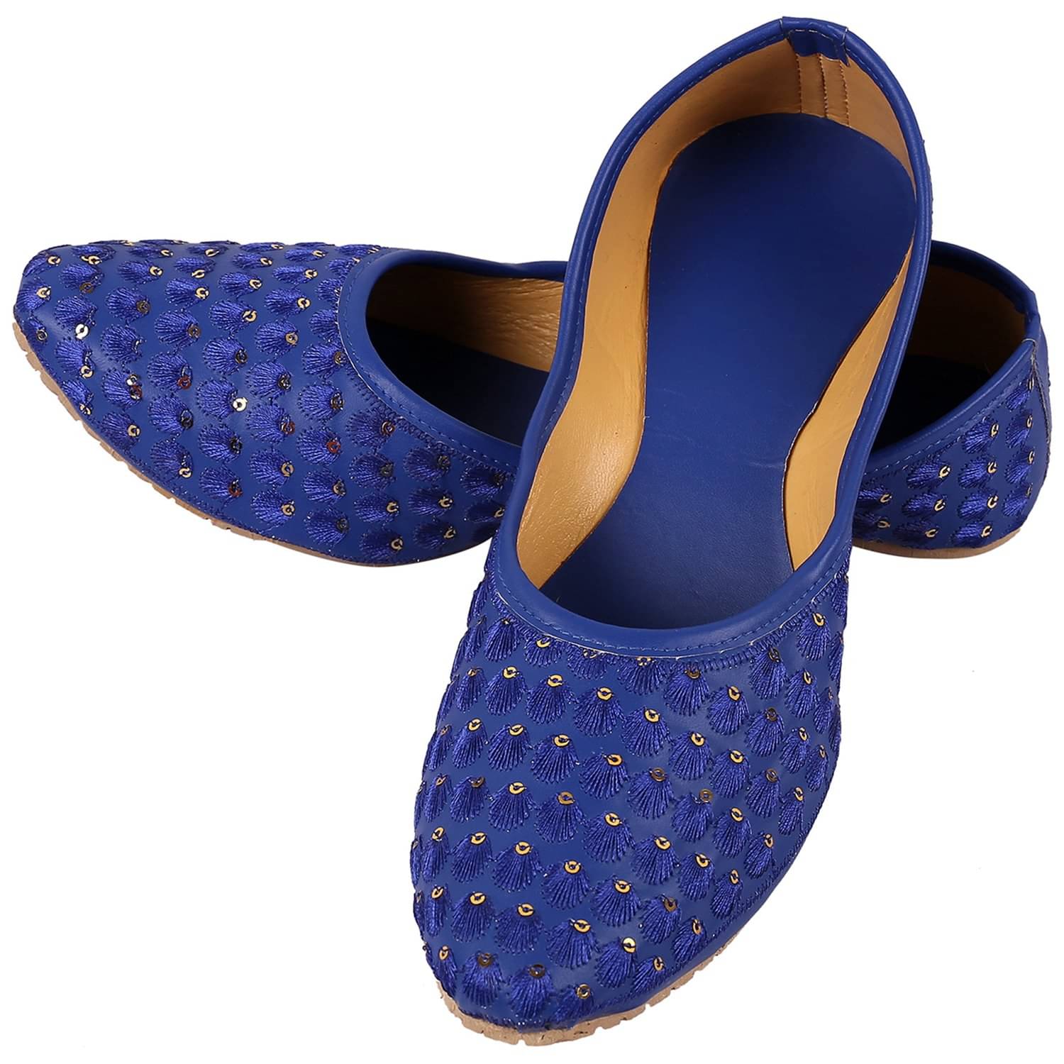     			Anjaneya Creations Blue Ethnic Footwear