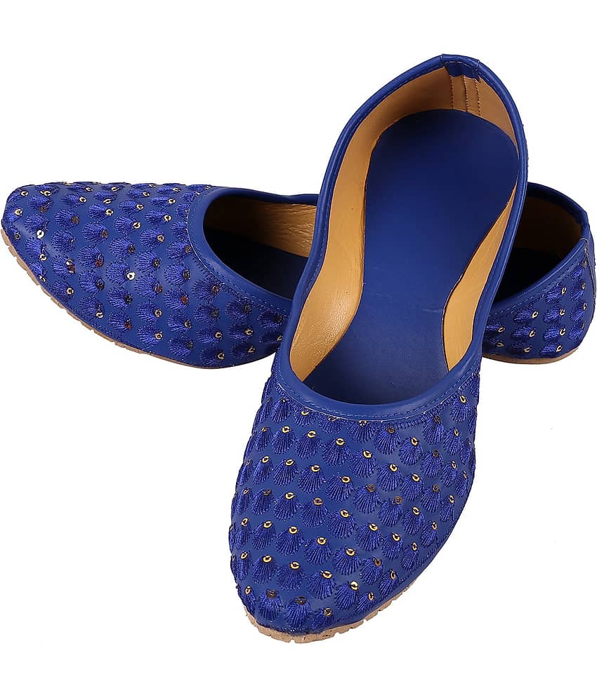 Anjaneya Creations Blue Ethnic Footwear - Ethnic Shoes | Buy online on ZillyBuy