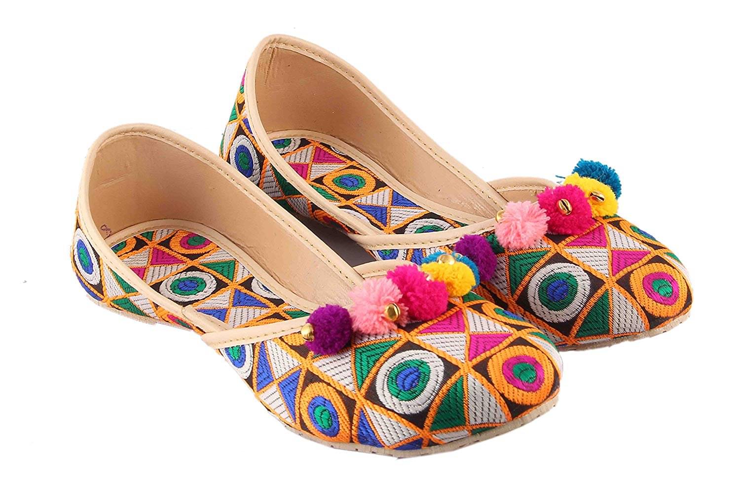     			Anjaneya Creations Multi Color Ethnic Footwear