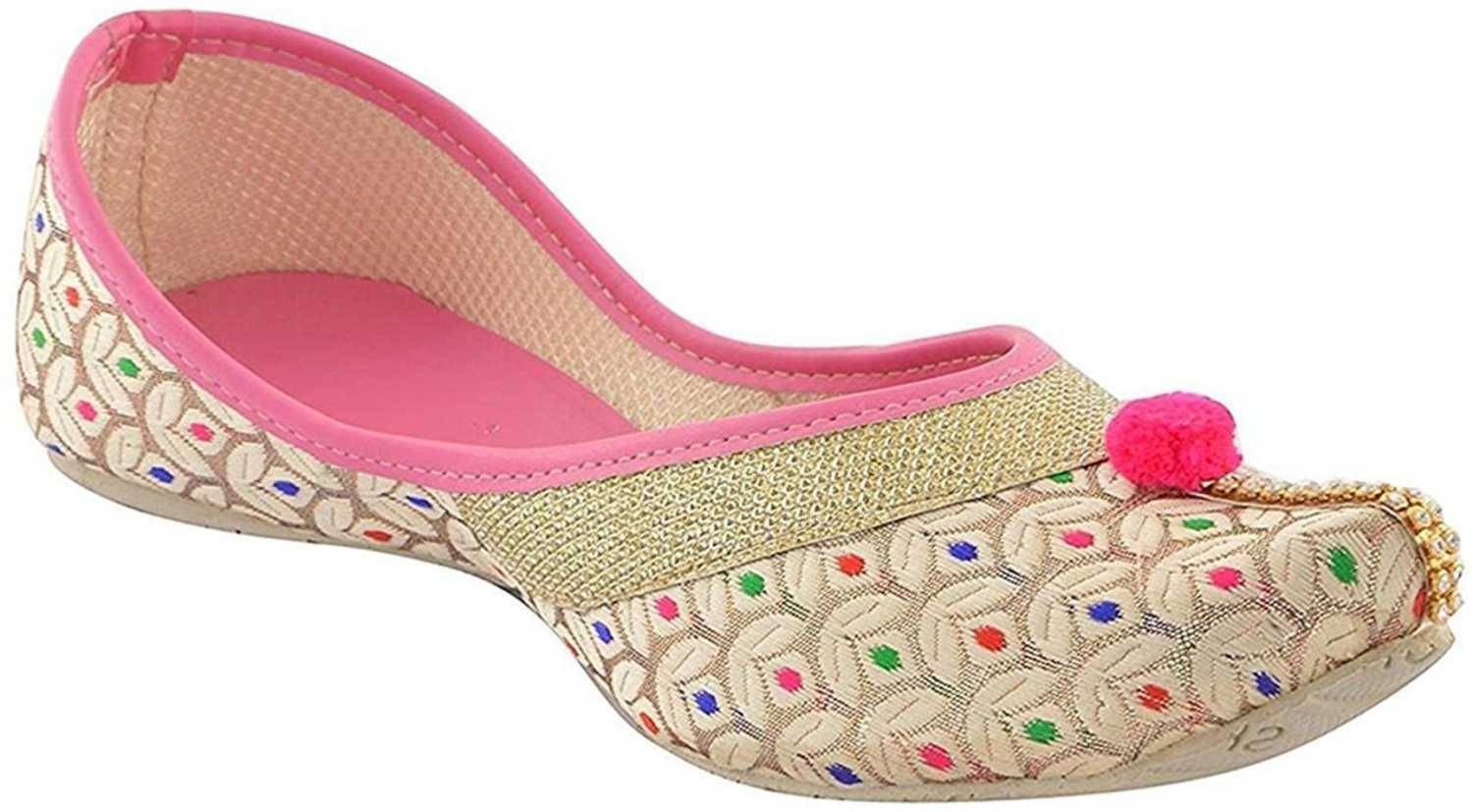     			Anjaneya Creations Pink Ethnic Footwear