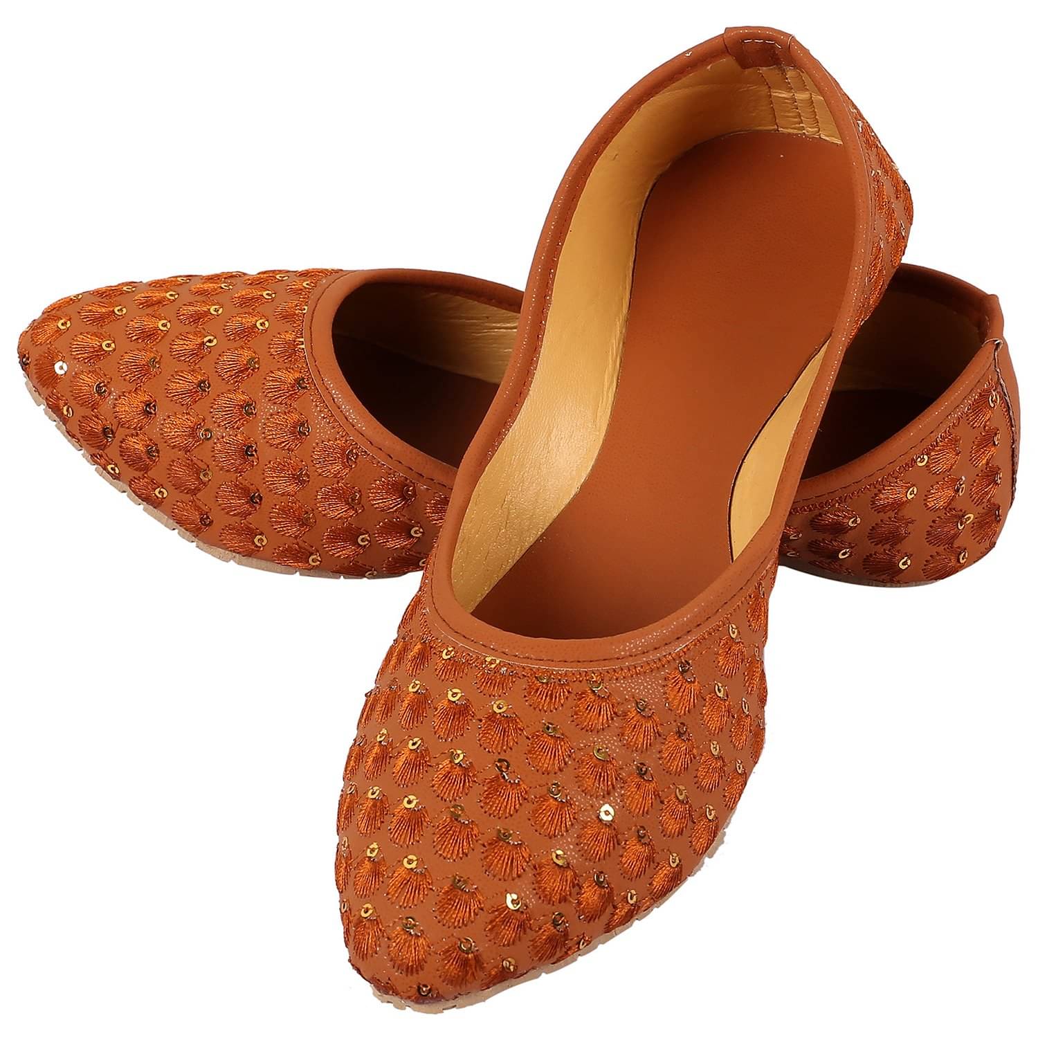     			Anjaneya Creations Tan Ethnic Footwear