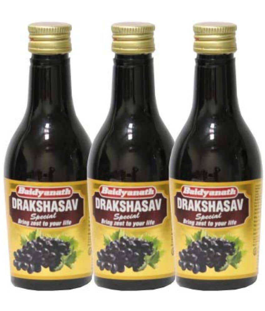 Baidyanath Drakshasava I Ayurvedic Tonic Liquid 180 Ml Pack of 3