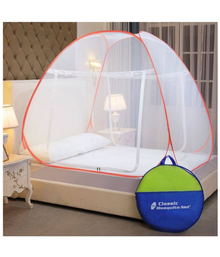    			Classic Mosquito Net, Machardani King Orange Plain Mosquito Net, Machardani