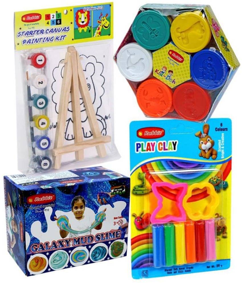     			RABBIT - Plastic Art and Craft kit (Pack of 4)