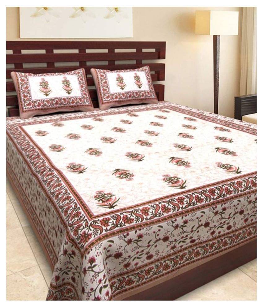     			Uniqchoice Cotton Double Bedsheet ( White )
