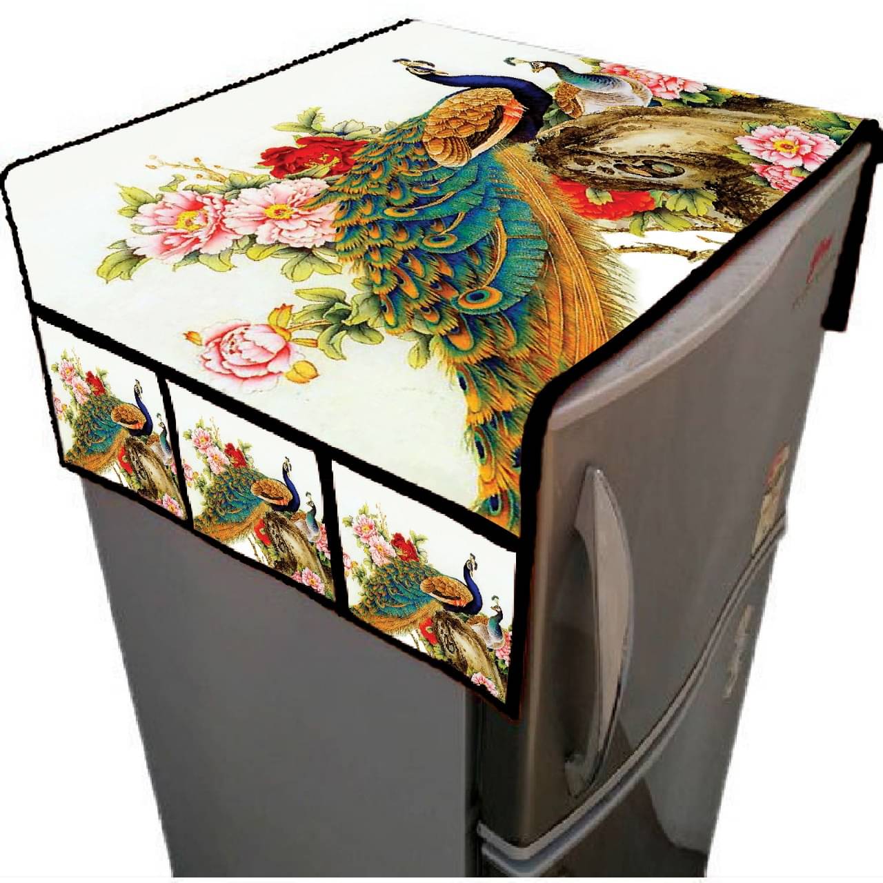 Aazeem Single Jute Multicolor Fridge Top Cover Aazeem Single Jute Multicolor Fridge Top Cover