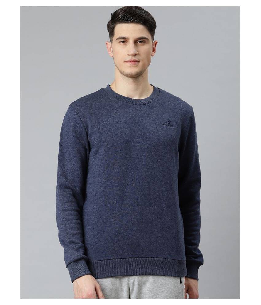 Alcis Navy 100 Percent Cotton Fleece Sweatshirt Single Pack Alcis Navy 100 Percent Cotton Fleece Sweatshirt Single Pack