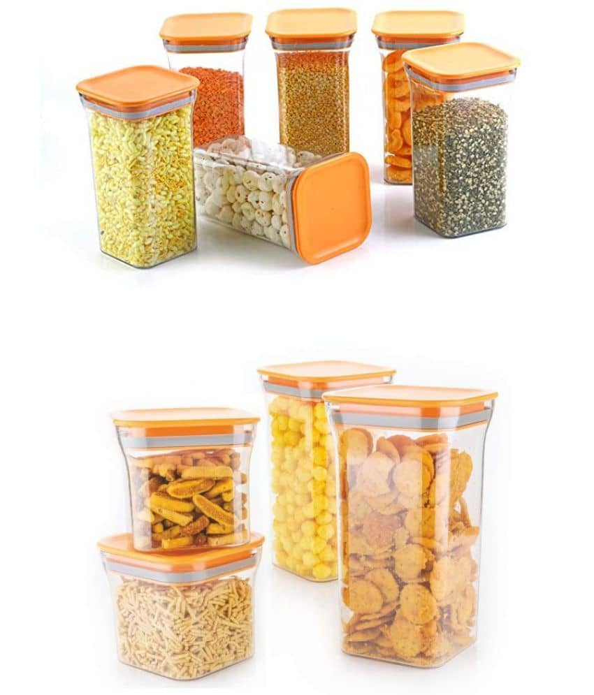 Analog Kitchenware Dal, Pasta, Grocery Plastic Food Container Set of 10 1100 mL