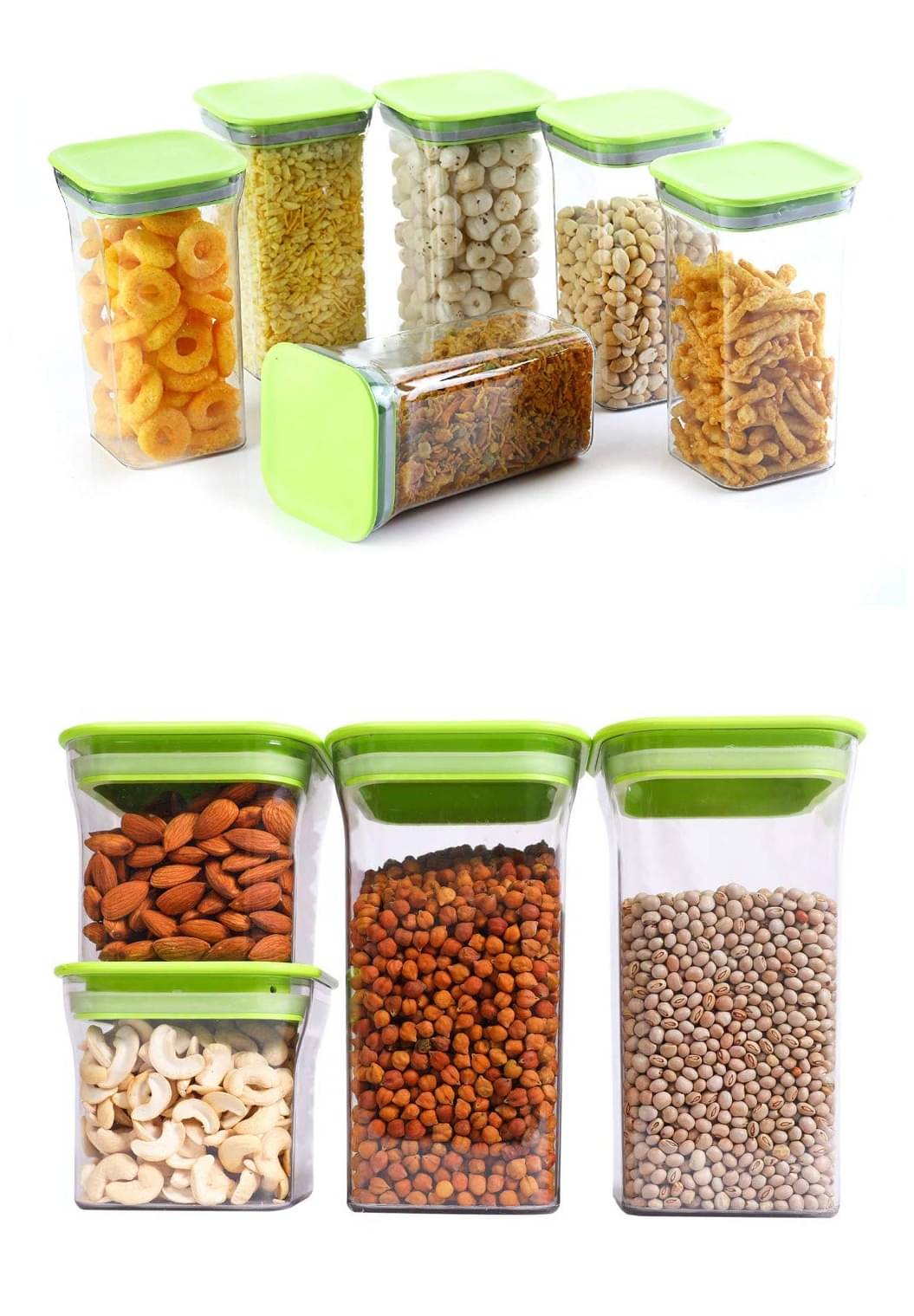 Analog kitchenware Grocery, Dal, Pasta Plastic Food Container Set of 10 1100 mL Analog kitchenware Grocery, Dal, Pasta Plastic Food Container Set of 10 1100 mL
