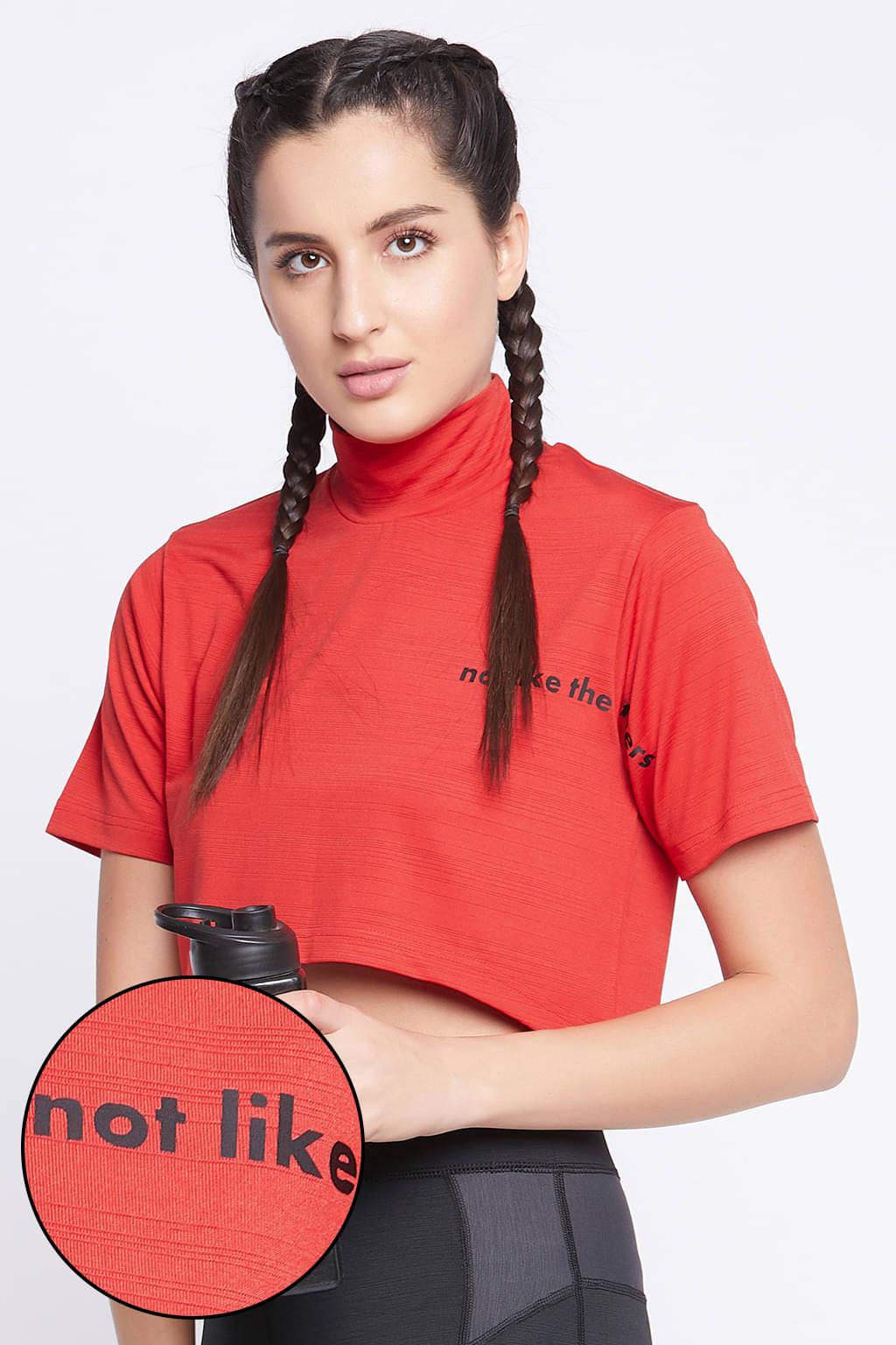Clovia Women Nylon Solid Regular Fit Round Neck T-Shirt ( Red ) Clovia Women Nylon Solid Regular Fit Round Neck T-Shirt ( Red )