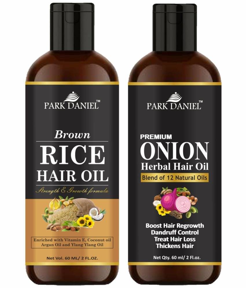     			Park Daniel Onion Hair Oil & Brown Rice Hair Oil For Growth 120 mL Pack of 2