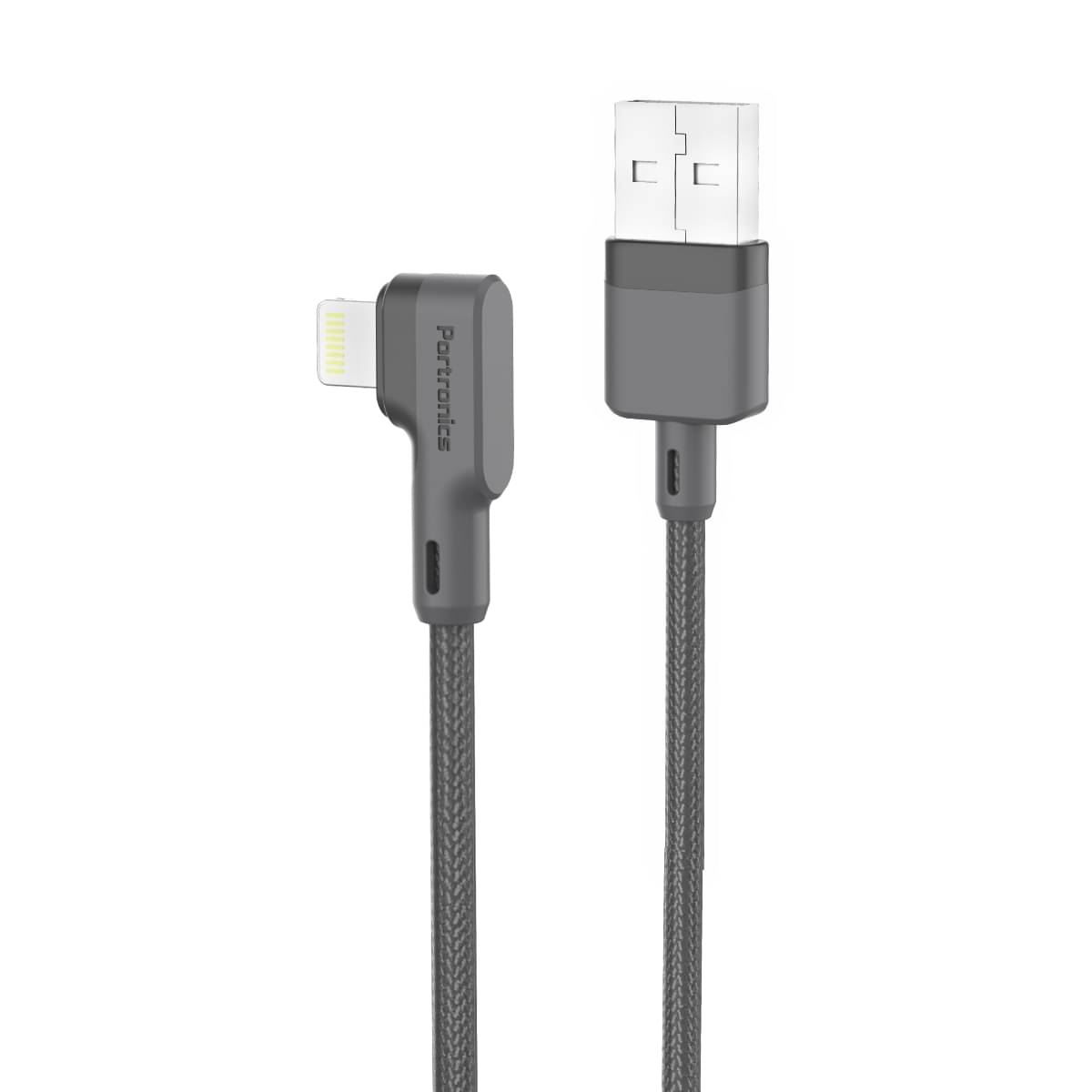 Portronics Konnect L 8 Pin Cable:3A 8 Pin USB Cable ,Grey (POR 1080) Portronics Konnect L 8 Pin Cable:3A 8 Pin USB Cable ,Grey (POR 1080)