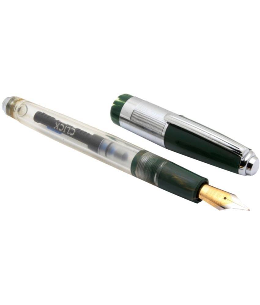     			Srpc Click 71JT Acrylic Fountain Pen Jumbo Size Medium Nib With Converter - Green