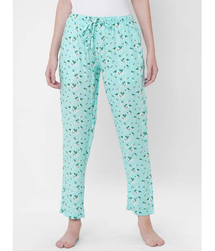     			URBAN SCOTTISH Blue Viscose Women's Nightwear Pyjama ( Pack of 1 )
