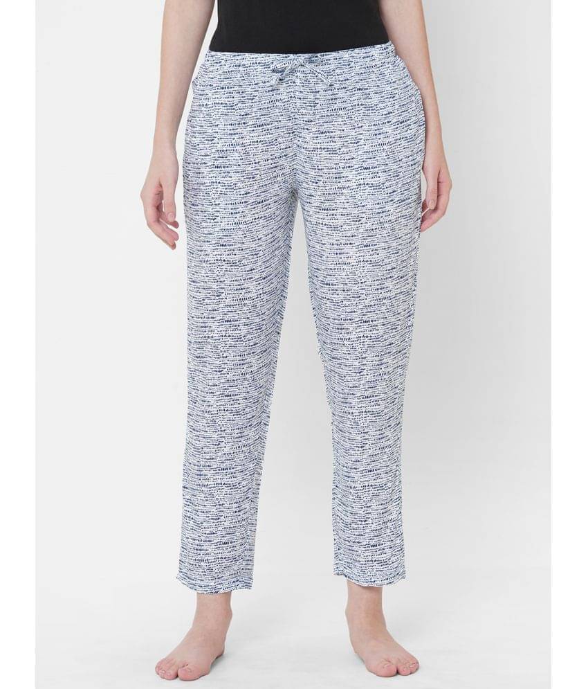     			URBAN SCOTTISH Blue Viscose Women's Nightwear Pyjama ( Pack of 1 )