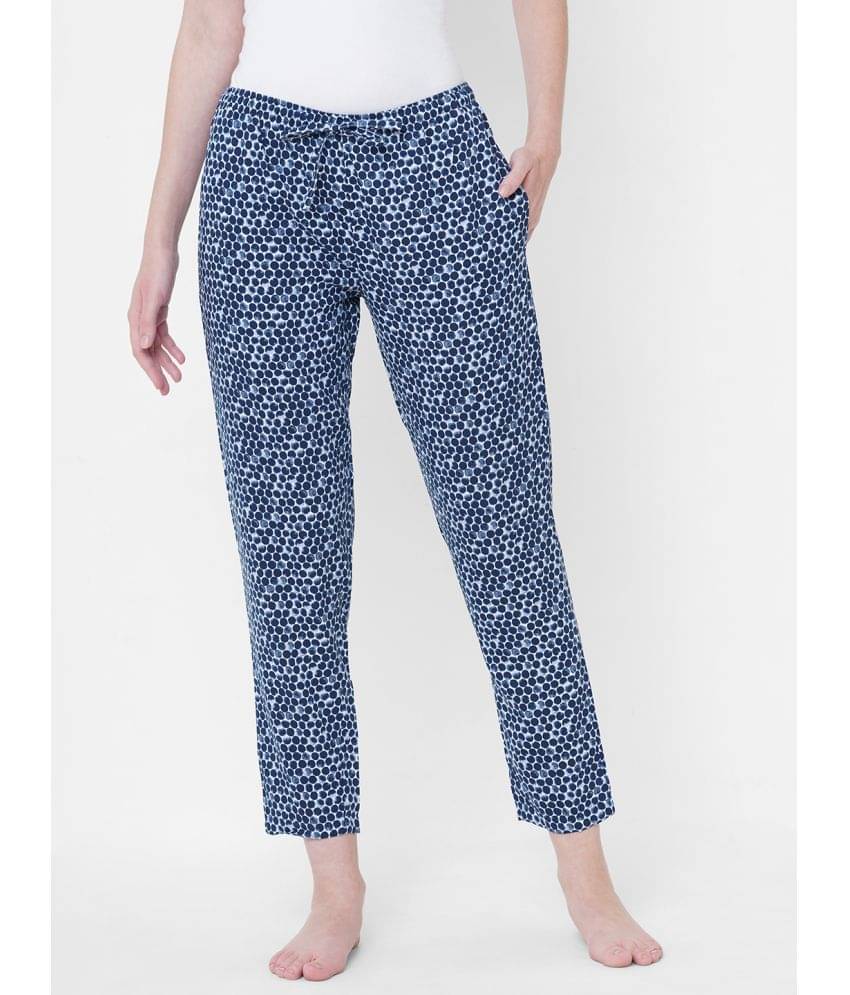     			URBAN SCOTTISH Blue Viscose Women's Nightwear Pyjama ( Pack of 1 )