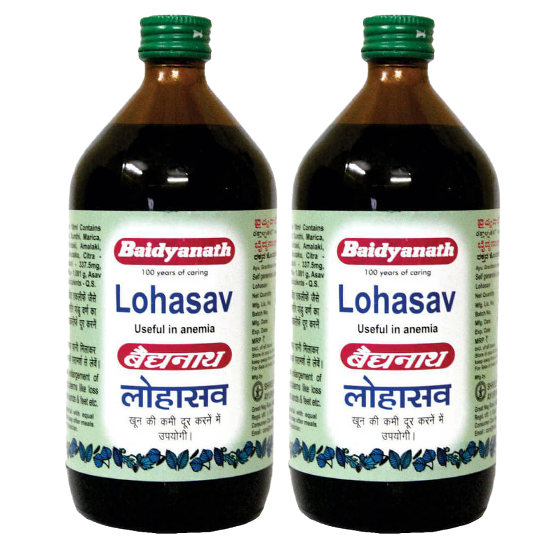 Baidyanath Lohasav Liquid 450 Ml Increases Hemoglobin (Pack of 2)