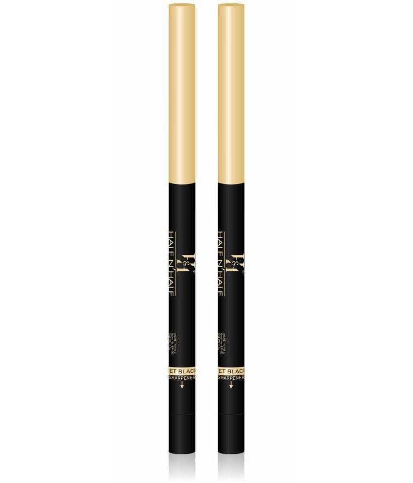 Half N Half One Stroke Defining Auto Eyeliner Kohl Kajal, Smudge & Waterproof, 18hour Long Lasting, Black, Pack of 2 (0.8g) Half N Half One Stroke Defining Auto Eyeliner Kohl Kajal, Smudge & Waterproof, 18hour Long Lasting, Black, Pack of 2 (0.8g)
