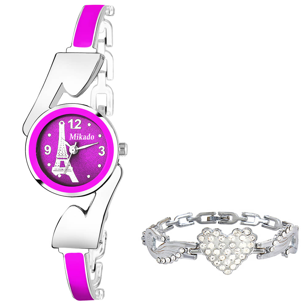 Mikado Stainless Steel Round Womens Watch
