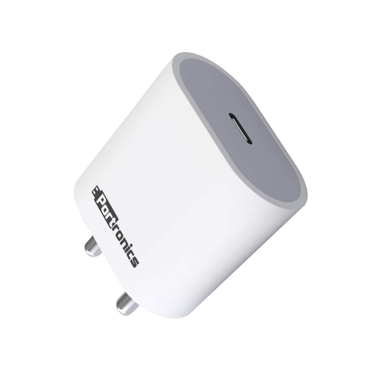     			Portronics Adapto 20:20W Type-C Charger With Fast Charging ,White (POR 1238)