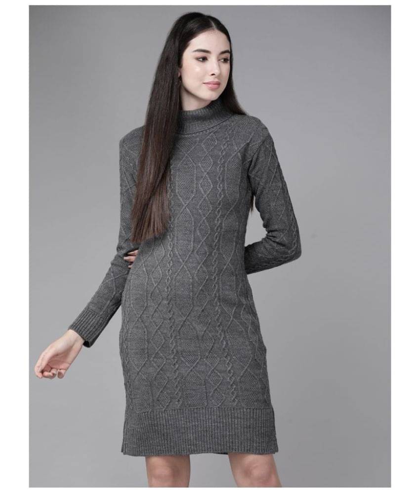 The Dry State Acro Wool Grey Cardigans Dress - Single The Dry State Acro Wool Grey Cardigans Dress - Single